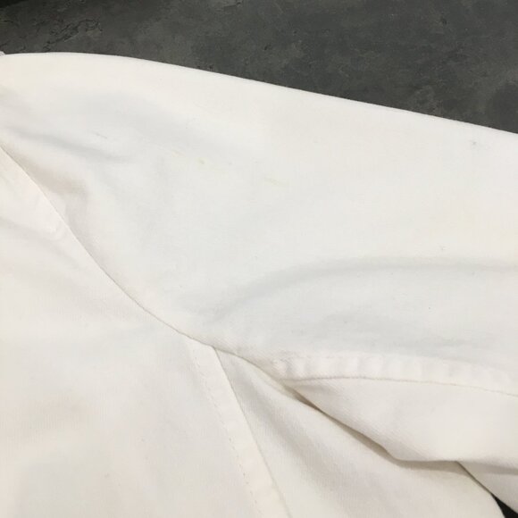 LAFAYETTE 148 New York Eggshell/White Double Slit Hem Denim Blazer Jacket - Picture 13 of 13